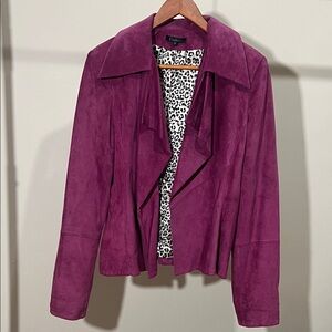 Women's Suede Magenta Blazer - Size M